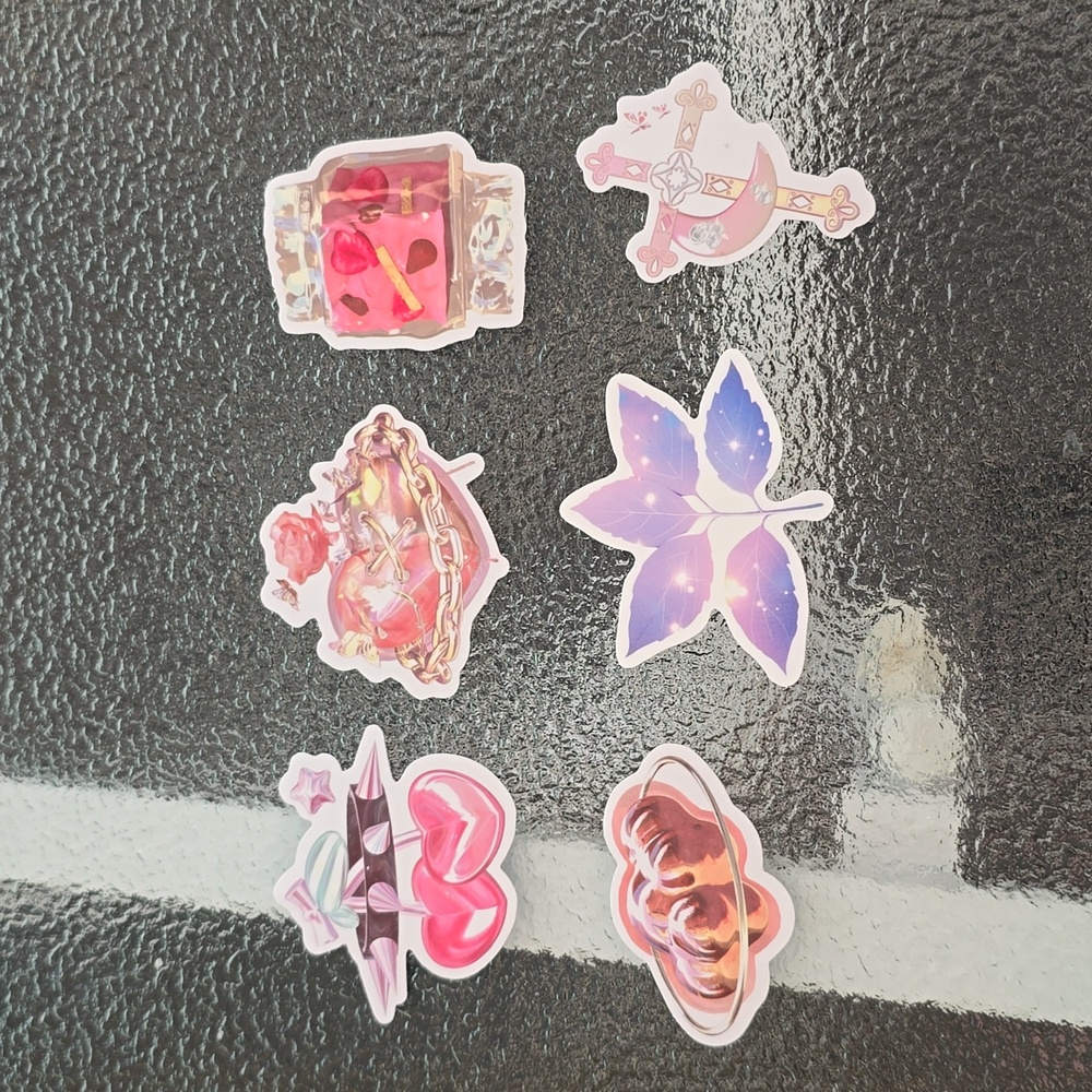 Stickers - Pink & Purple Pack - Set of 6 - Bag #49 - NWT